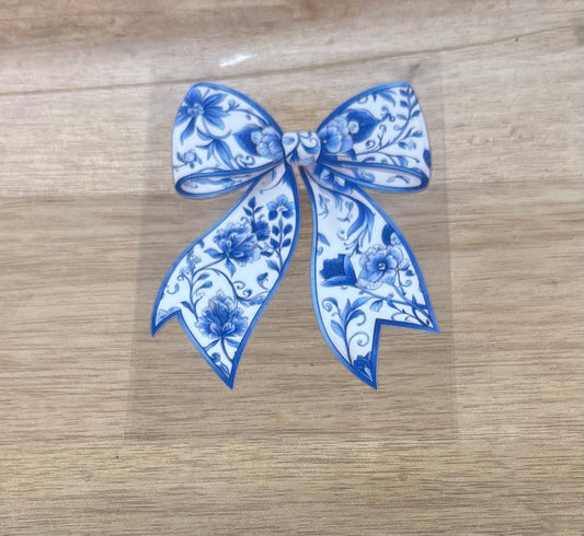 Blue Flower Bow A17