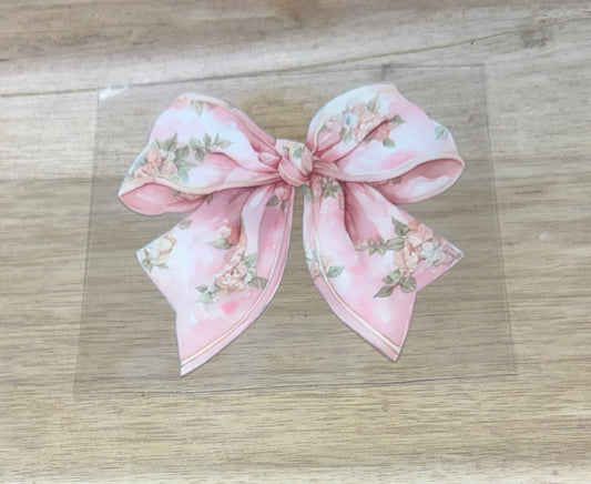 Pink Flower Bow A24