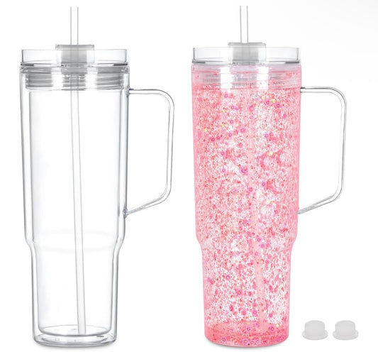 40oz Acrylic Snow Globe Tumbler (Lava Available)