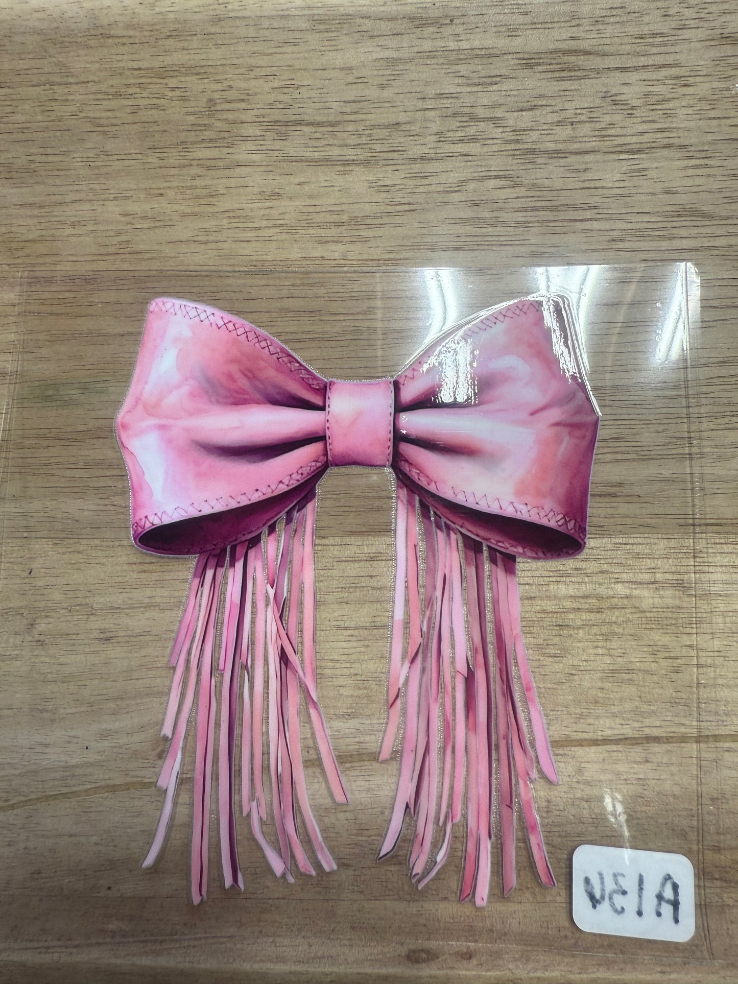 Pink Tassel Bow A136