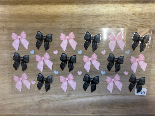 Pink And Black Bows B127